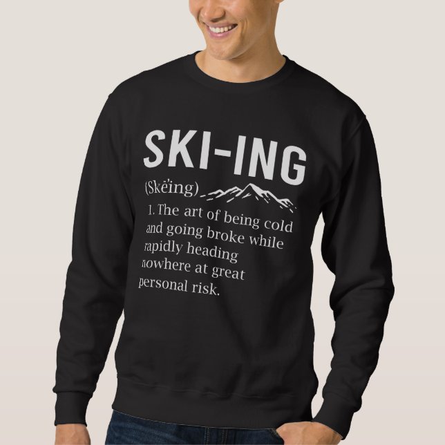 Sudadera Humor para esquiar Chiste deportivo invernal diver (Anverso)
