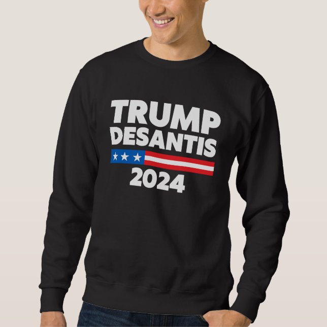 Sudadera Humor político de Trump Desantis 2024 en Estados U (Anverso)