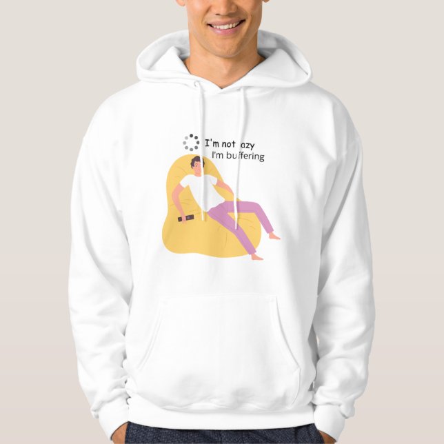 Sudadera Humor tecnológico camiseta que no soy perezosa me  (Anverso)