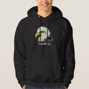 Sudadera Humor "Viejo pájaro duro" acuarela pájaro águila c