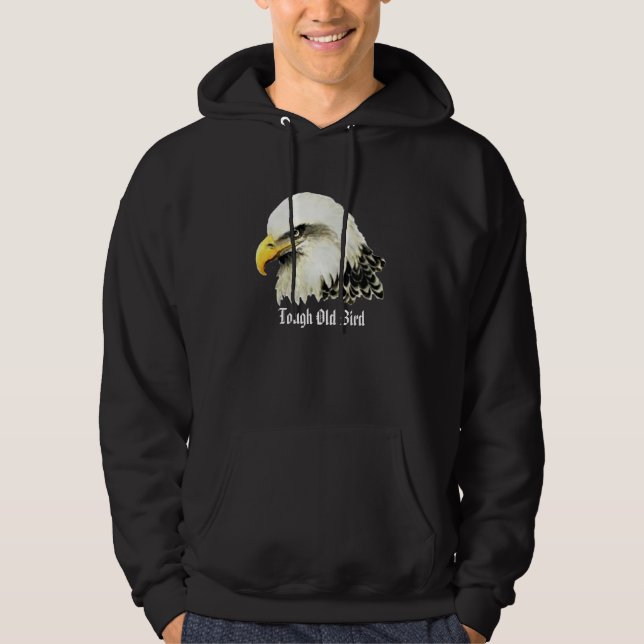 Sudadera Humor "Viejo pájaro duro" acuarela pájaro águila c (Anverso)