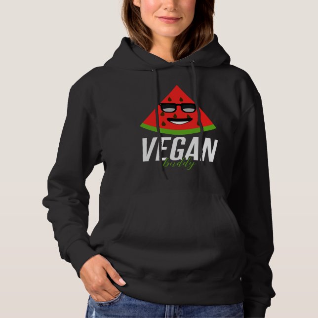 Sudadera Humorous Vegan Buddy Artwork (Anverso)