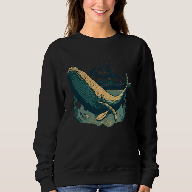 Sudadera Humpback Whale Marine Conservation Ocean Environme (Anverso)