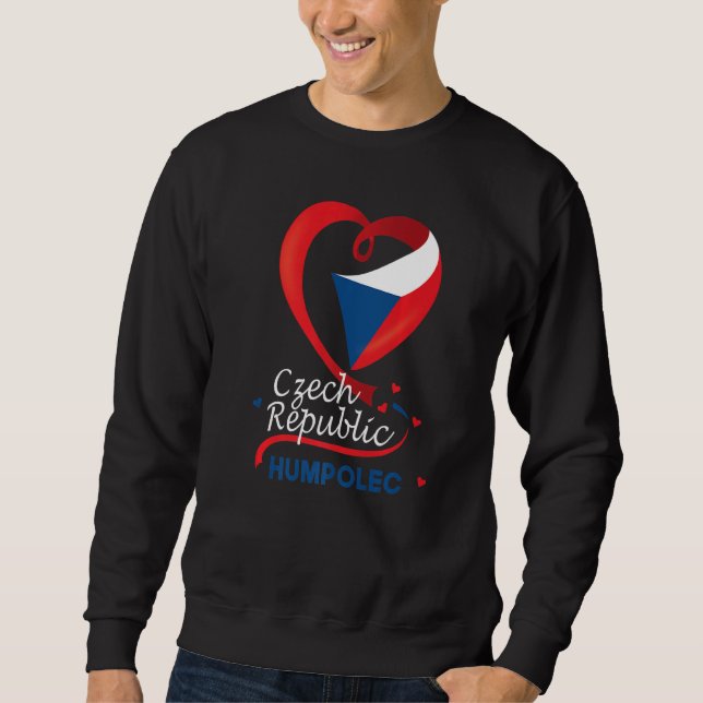 Sudadera Humpolec Bandera Del Corazón De La República Checa (Anverso)