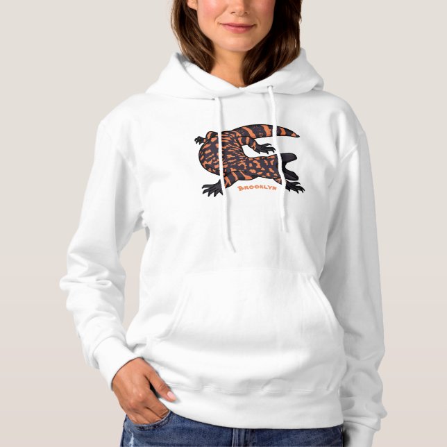 Sudadera Hungry gila monster lizard cartoon illustration  (Anverso)