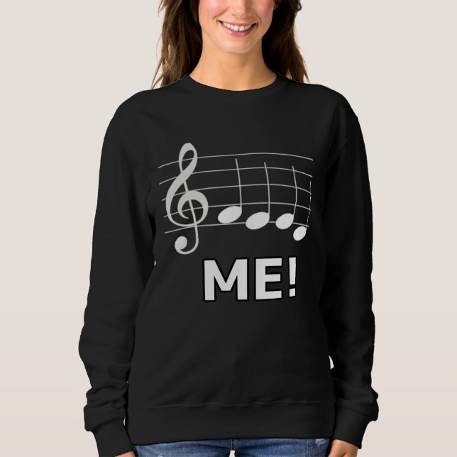 Sudadera Hungry Musician Feed Me Music Notes (Anverso)