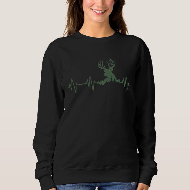 Sudadera Hunting Life Deer Heartbea Hunters (Anverso)