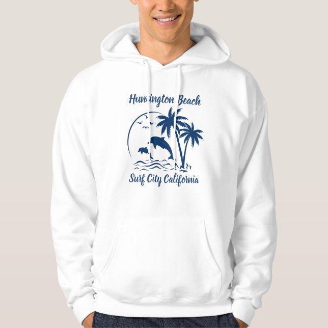 Sudadera Huntington Beach California Dark Blue (Anverso)