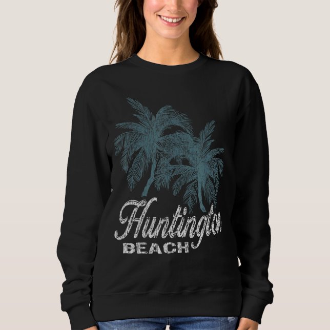 Sudadera Huntington Beach California Dos Palmas Grandes (Anverso)
