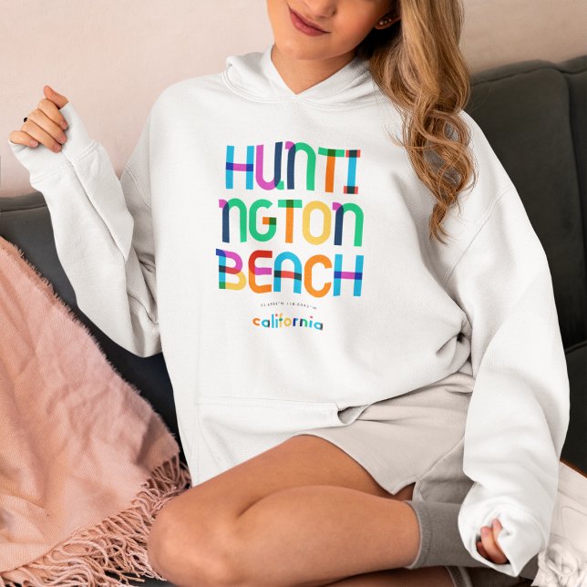 Sudadera Huntington Beach California Mid Century, Pop Art, (Subido por el creador)