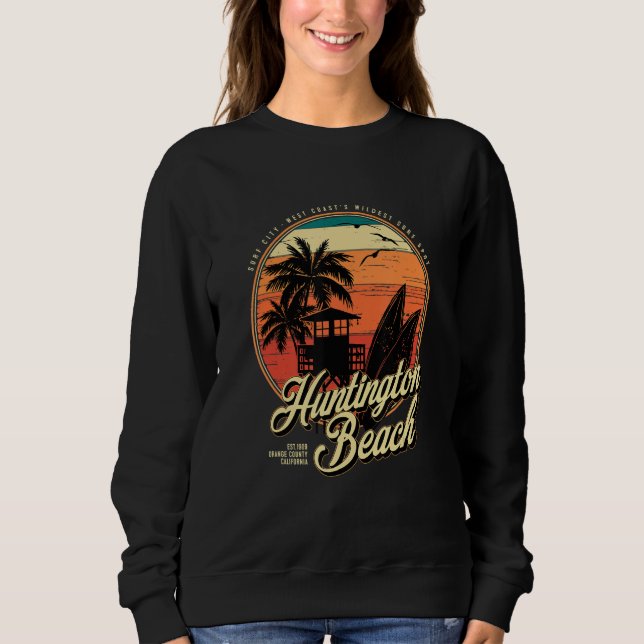 Sudadera Huntington Beach Surf City West Coastu2019s Wildes (Anverso)