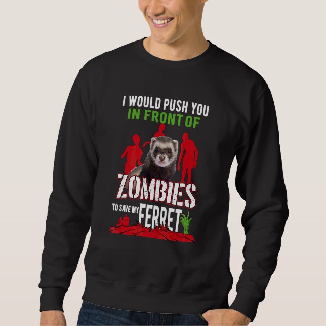 Sudadera Hurón Mamá Papá Mustela Nigripes (Anverso)