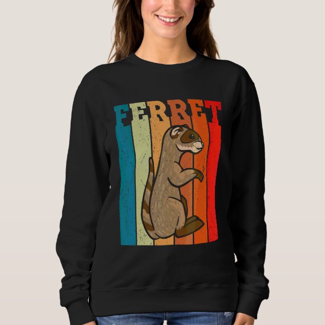 Sudadera Hurón Retro Animal Hurón Mascota (Anverso)