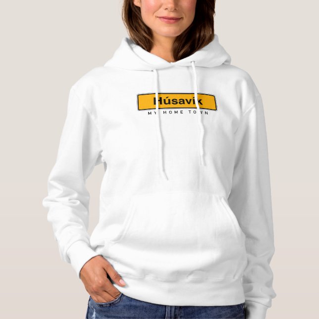 Sudadera Husavik mi ciudad natal islandesa mejor canción (Anverso)