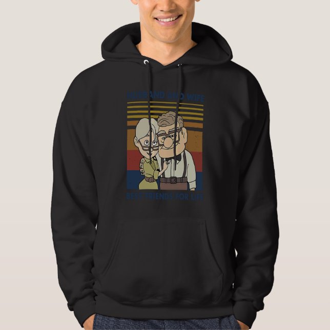Sudadera Husband And Wife Best Friends For Life Retro (Anverso)