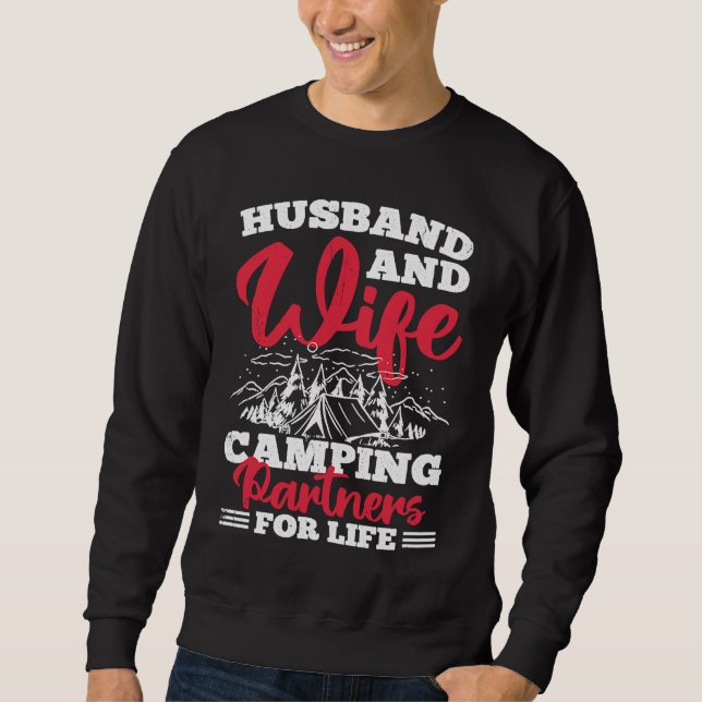 Sudadera Husband And Wife Camping Partners For Life  3 (Anverso)