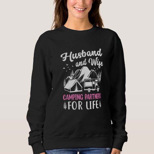 Sudadera Husband and Wife Camping Partners for Life  Camper (Anverso)