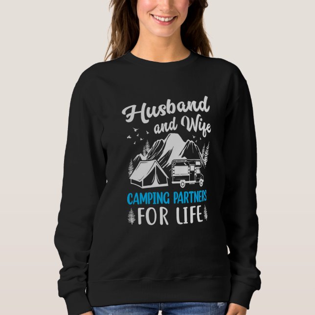 Sudadera Husband and Wife Camping Partners for Life  Camper (Anverso)