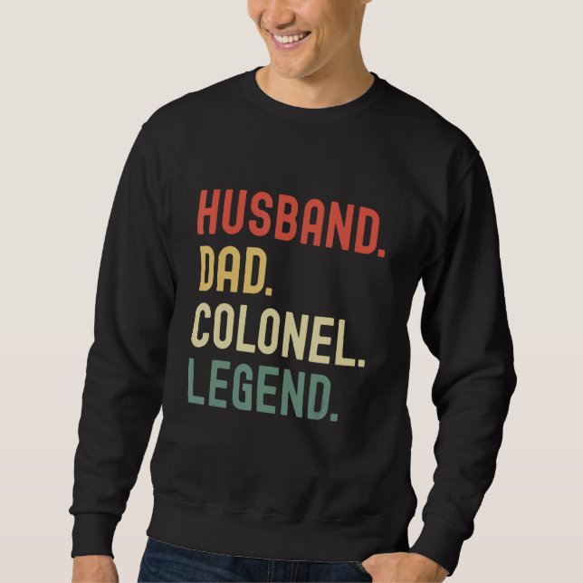 Sudadera Husband Dad Colonel Legend Lieutenant Colonel Fath (Anverso)