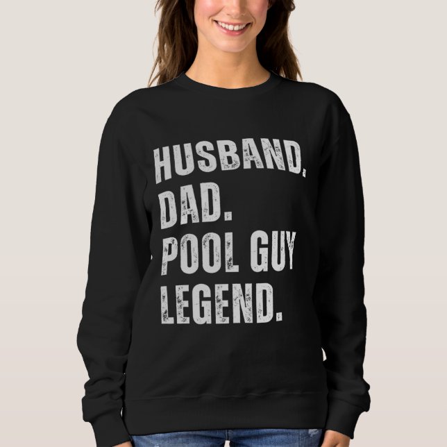 Sudadera Husband Dad Pool Guy Legend  10 (Anverso)