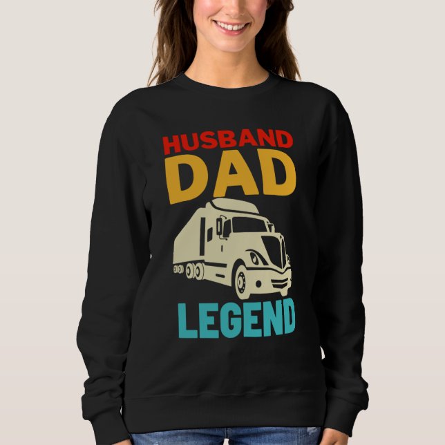 Sudadera Husband Dad Trucker Legend (Anverso)
