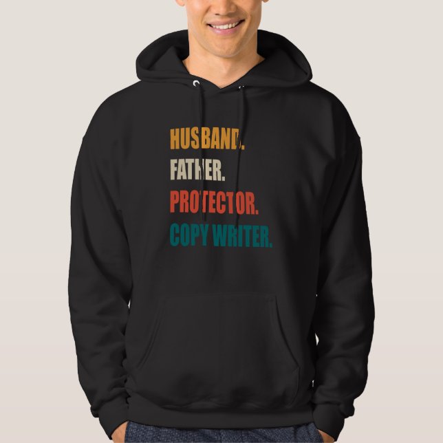 Sudadera Husband Father Protector  Writer (Anverso)