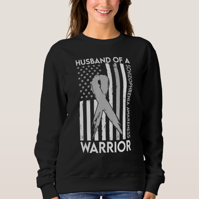 Sudadera Husband Of A Warrior Schizophrenia Awareness Suppo (Anverso)