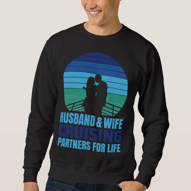 Sudadera Husband Wife Cruising Partners for Life Romantic V (Anverso)