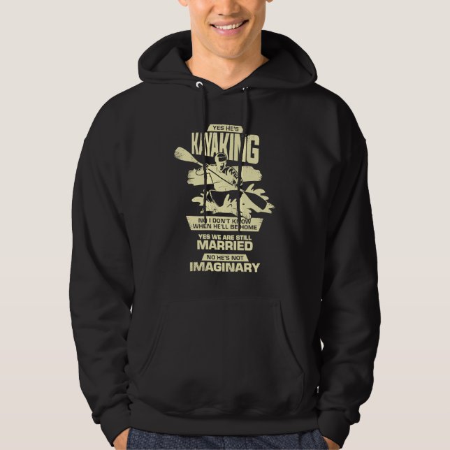 Sudadera Husband Wife Kayaking for a Kayaker's Wife (Anverso)