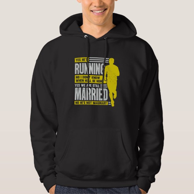 Sudadera Husband Wife Marathon Running for a Runner s Wife (Anverso)