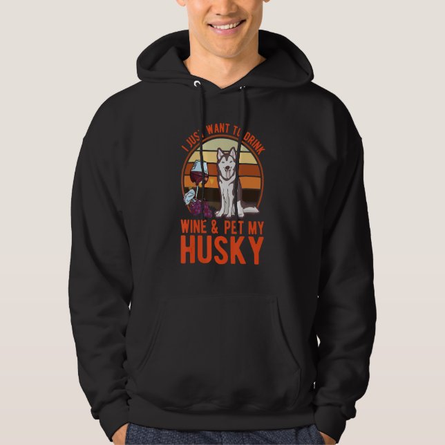 Sudadera Husky And Wine Siberian Husky (Anverso)