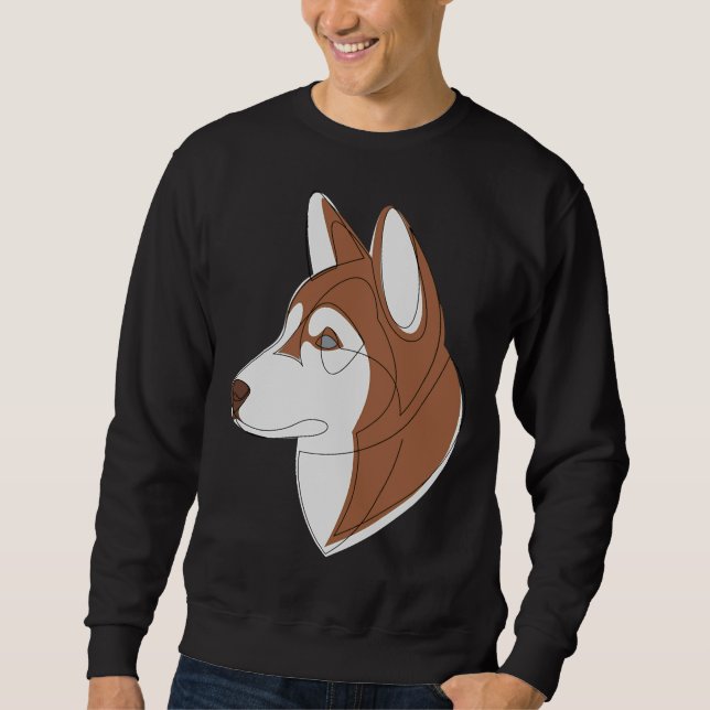 Sudadera Husky Brown siberiano (Anverso)