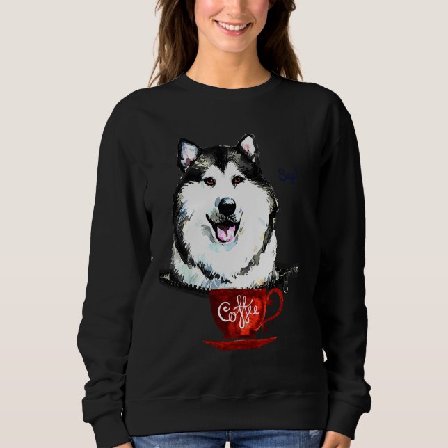 Sudadera Husky con Alaskan Malamute (Anverso)