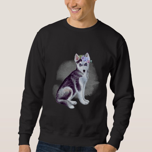 Sudadera Husky Con Flores (Anverso)