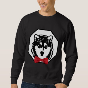 Sudadera Husky Con Raza De Perro Tradicional De Tazón Rojo