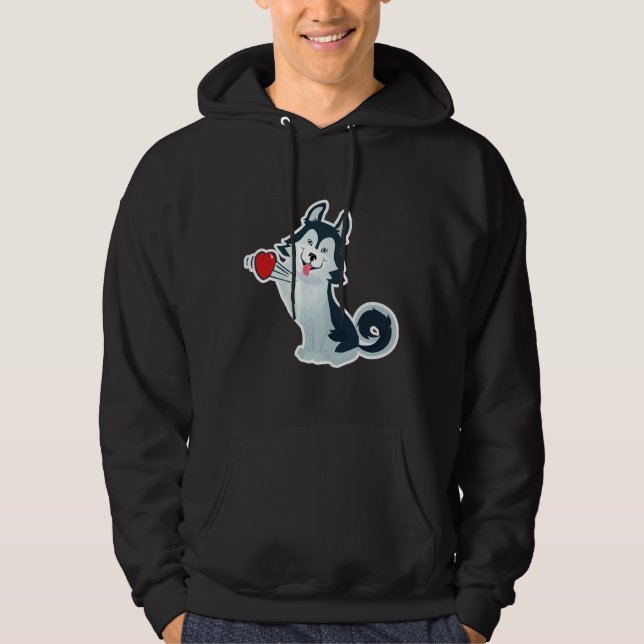 Sudadera Husky Dog・perros aman (Anverso)
