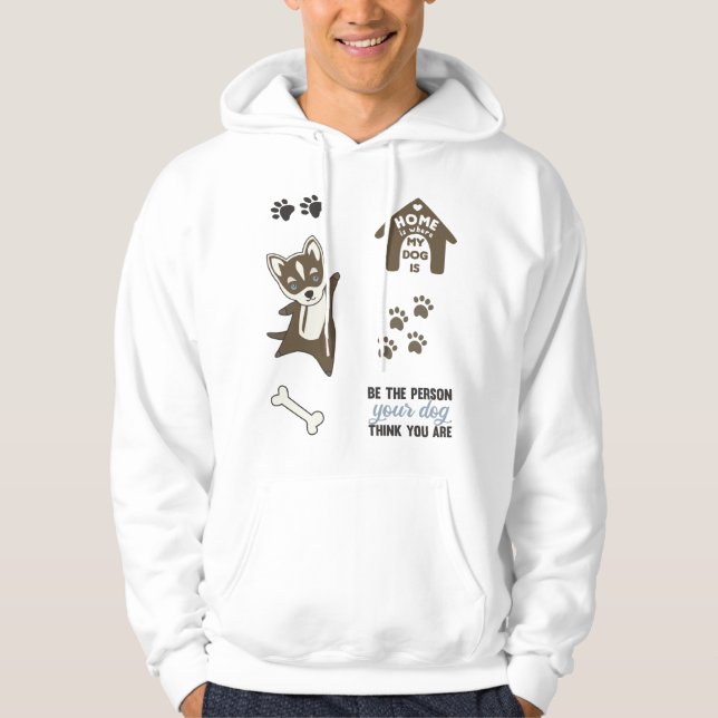 Sudadera Husky Dog Puppy Paws Cuerdo Pegatina Pack (Anverso)