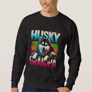 Sudadera Husky Grandpa Siberian Husky Dog Mascota Para Homb