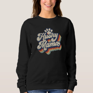 Sudadera Husky Mama Cute Retro Perro Vintage Para Mujeres D