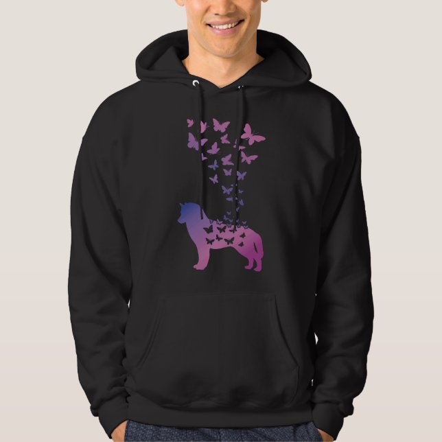Sudadera Husky mariposa siberiana Husky (Anverso)