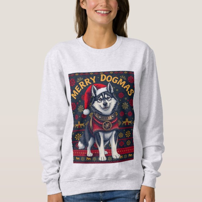 Sudadera Husky Merry Dogmas (Anverso)