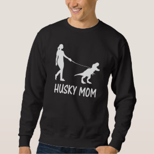 Sudadera Husky Mom Siberian Husky Mama Dog Dinosaur Mujeres