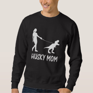 Sudadera Husky Mom Siberian Husky Mama Dog Dinosaur Mujeres