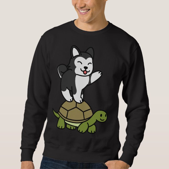Sudadera Husky Riding Tortoise (Anverso)