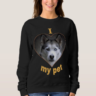 Sudadera Husky Siberian Hermosas huellas de perros que amo