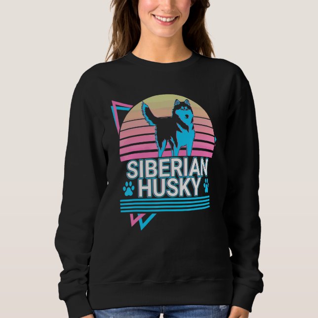 Sudadera Husky Siberiano Retro (Anverso)