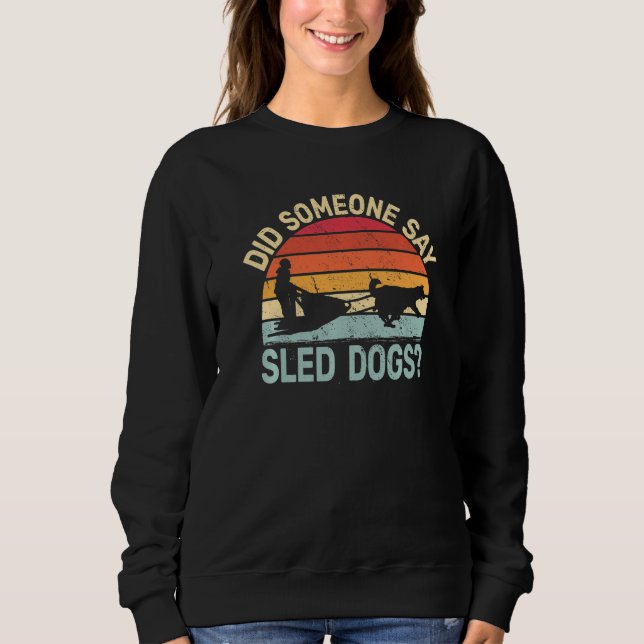 Sudadera husky sledding alaska sled dog retro alaska mushin (Anverso)