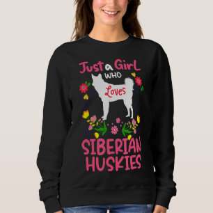 Sudadera Husky un Chica que ama a los Huskies Siberianos