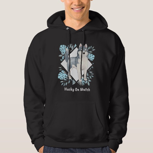 Sudadera ¡Husky Vigilando! (Anverso)