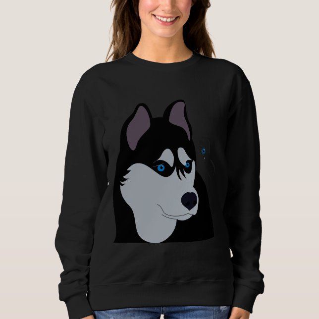 Sudadera Husky Y Blue Eye Wink Chica (Anverso)